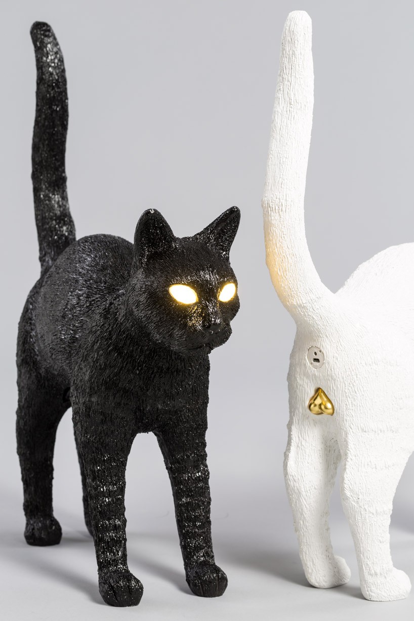 Lampe à poser Felix noir en résine en forme de chat par Studio Job X Seletti Lampe à poser Felix noir en résine en forme de chat par Studio Job X Seletti
