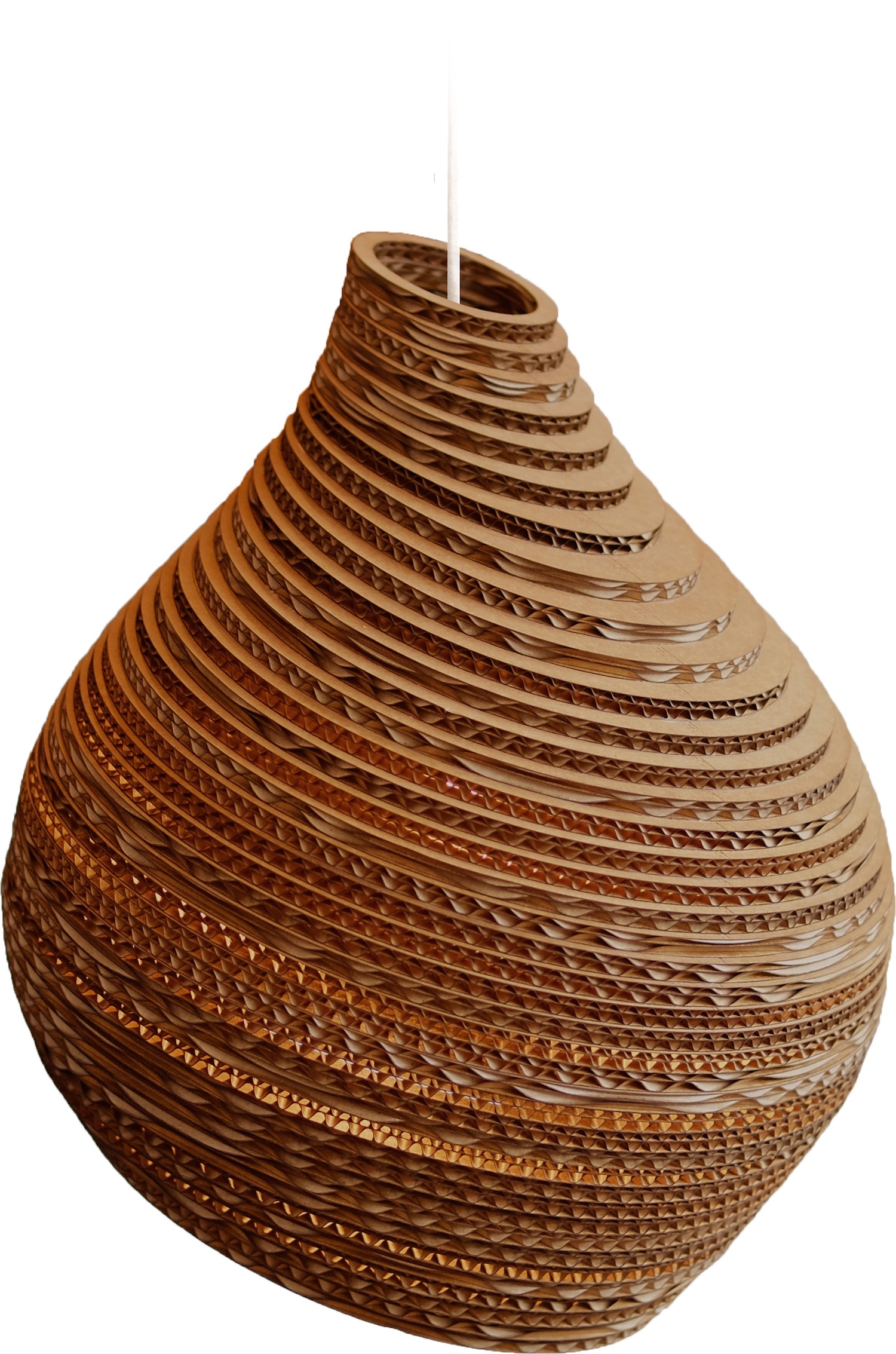 Suspension en carton recyclé Hive15 ∅38 Scraplights par Graypants