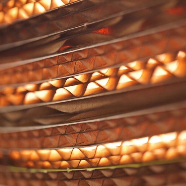 Suspension en carton recyclé Hive12 ∅30 Scraplights par Graypants