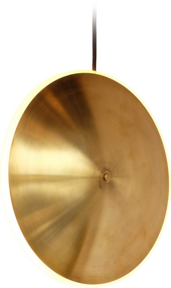 Suspension en laiton Dish10v Ø24 chrona par Graypants X Seth Grizzle et Jonathan Junker en forme de soucoupe
