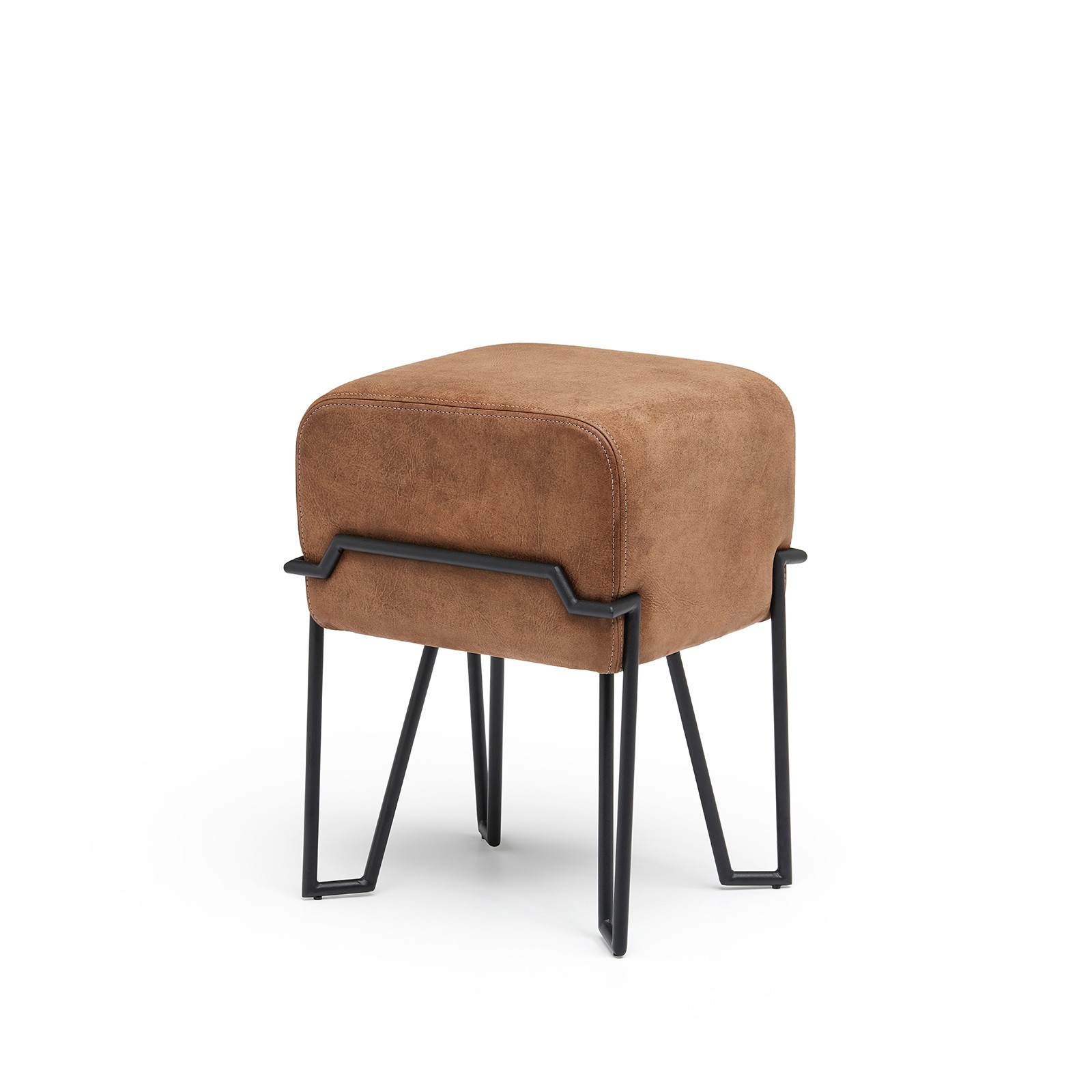 Tabouret design en cuir Bokk au design graphique par Ka-Lai Chan X Puik Art Tabouret design en cuir Bokk au design graphique par Ka-Lai Chan X Puik Art