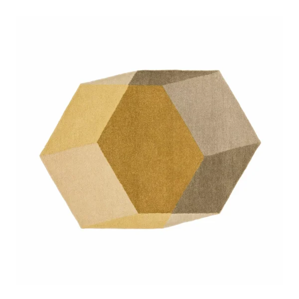 Tapis au design géométrique ISO hexagone 100% en laine par Ontwerpduo x Puik Art