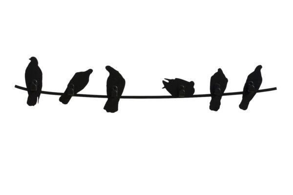 Patère murale BIRDS ON WIRE oiseaux sur un fil de fer par Harry Allen X Covo design