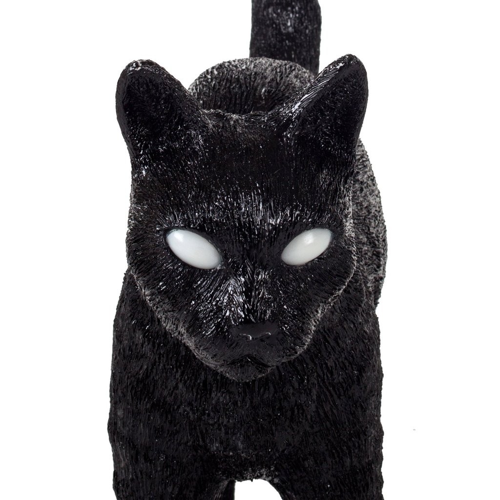 Lampe à poser Felix noir en résine en forme de chat par Studio Job X Seletti Lampe à poser Felix noir en résine en forme de chat par Studio Job X Seletti