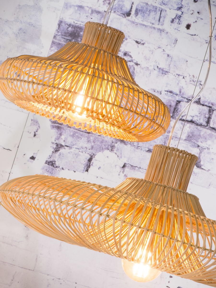 Suspension Kalahari Ø70 cm en rotin naturel au design naturel par Good & Mojo